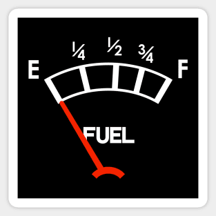 old style car fuel gauge Sticker